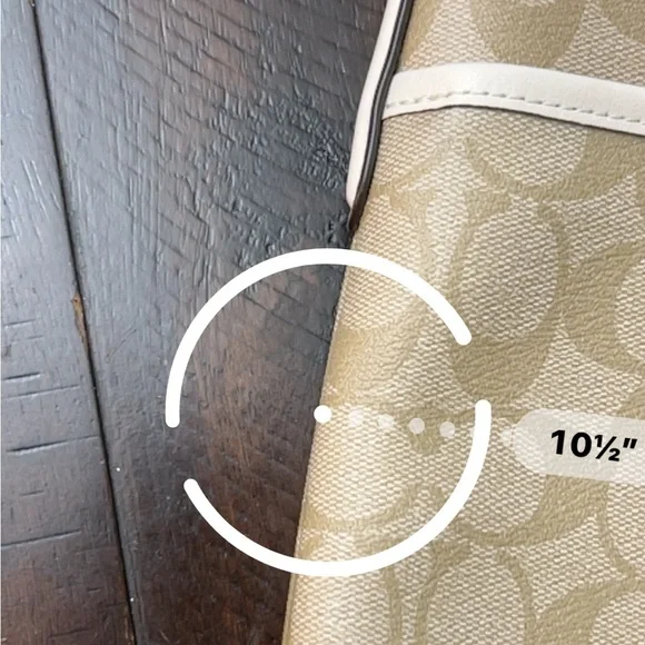 CoachCross Body Bag)F29210 Light Khaki X Chalk Signature Shoulder.NWOT - Picture 9 of 12